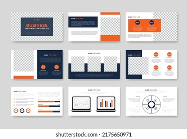 Corporate Presentation slide templates and business brochure. Set of modern minimalistic vivd infographic elements for web, magazine, flyer, brochure, media, marketing and advertising concepts.