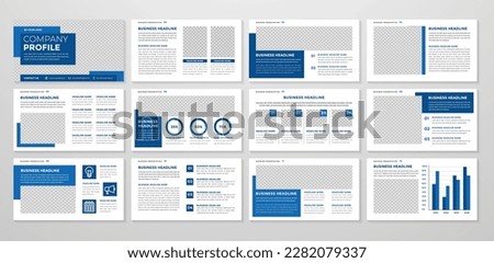 corporate presentation template design with minimalist concept and modern layout use for annual report and business profile