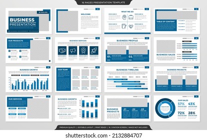 corporate presentation template with minimalist and clean style use for portfolio and annual report