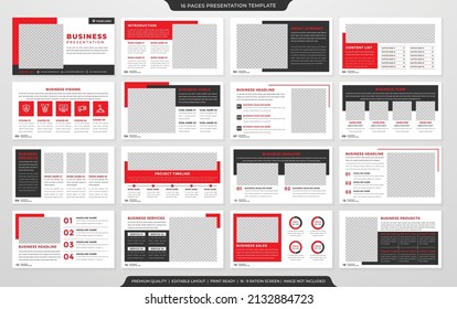 corporate presentation template with minimalist and clean style use for portfolio and annual report