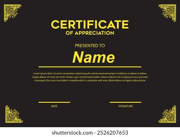 Diseño de certificado imprimible corporativo. Plantillas de certificado de diseño de certificado, diseño de certificado para impresión.