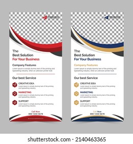 Corporate Professional Business DL Flyer Rack Card Template Design