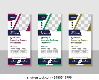 Corporate Professional Business DL Flyer Rack Card Template Design Layout for Office Event Company Multipurpose Use