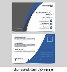 Corporate Professional Business Postcard Design Template Vector
