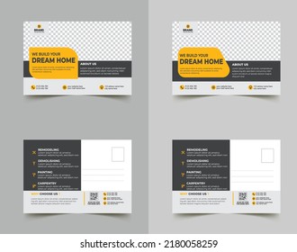 Corporate Professional Business Postcard Design Template.Corporate Postcard Design vector template for Opening invitation.Event Card Design, EDDM Postcard Template, Invitation Design