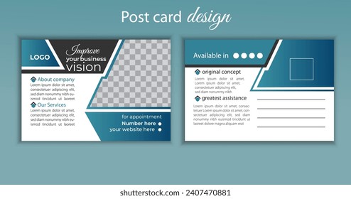 Corporate Professional Business Postcard Design layout. corporate postcard design template.
