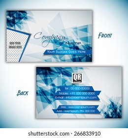 Corporate professional designer business or visiting card set. Vector abstract creative business cards.