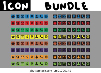 Corporate and professional icon set.