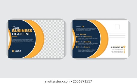 Corporate and professional Landscape flyer design, modern EDDM postcard design template
