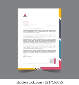 Corporate and professional letterhead template design for your business