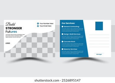 Vorlage für professionelles Postkartendesign