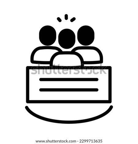 Corporate Profile vector line icon.Company at a Glance icon.