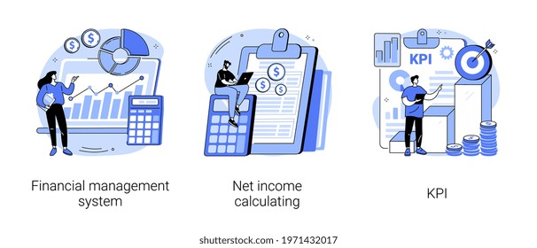 Corporate profit abstract concept vector illustrations.