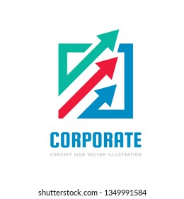 Corporate Progress Concept Business Logo Template Stock Vector (Royalty ...