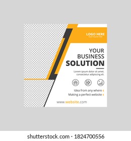 Corporate promotional business square web banners for social media 