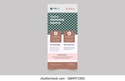 Corporate Rack Card DL Flyer Roll up Banner  Leaflet Design Template