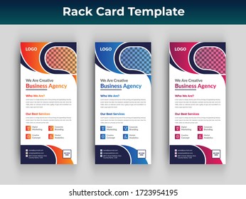Corporate rack card templates. Vector.