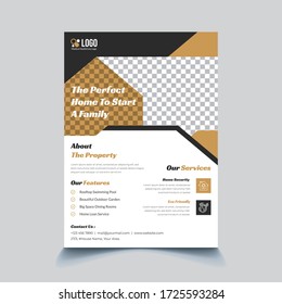 Corporate, real estate company flyer template