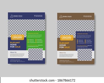 Corporate Real Estate Flyer Design For Business Or Company, Ready For Print