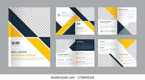 Corporate, real estate  page brochure design	