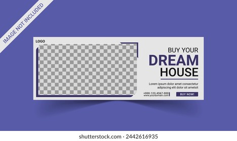 Corporate real estate professional social media cover web banner