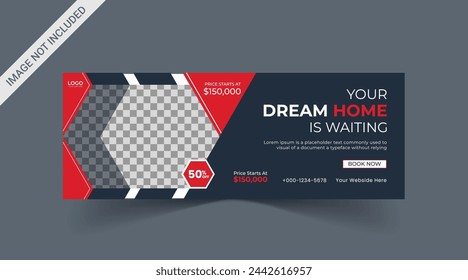 Corporate real estate professional social media cover web banner