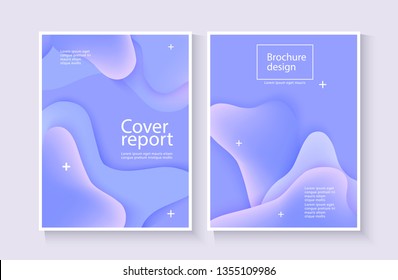 Corporate report cover abstract background with blue wave for brochure design, vector illustration with abstract style.