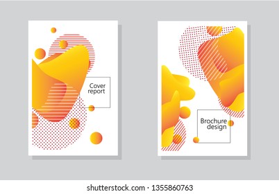 Corporate report cover abstract background with yellow shape for brochure design or cover report. Abstract vector illustration