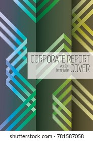 Corporate report cover vector template