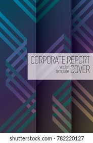 Corporate report cover vector template