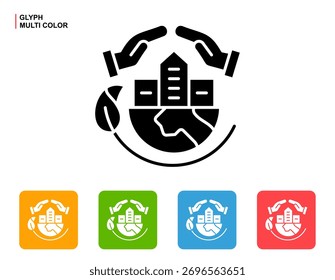 Icono de responsabilidad corporativa Estilo multicolor Ilustración vectorial