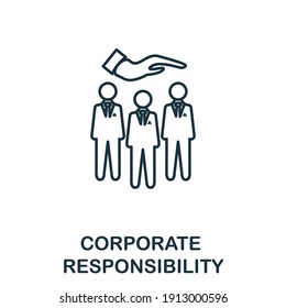 Corporate Responsibility icon. Simple element from business management collection. Creative Corporate Responsibility icon for web design, templates, infographics and more