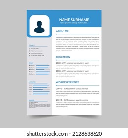 Corporate Resume CV Template, vector template in A4 size - Vecto