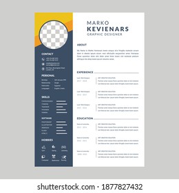 vector de diseño de plantillas de currículum corporativo