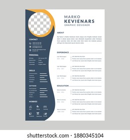 Corporate resume template design vector