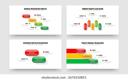 Conjunto de Ilustración vectorial de diseño de marco de diagrama de tres pasos de cinco y dos pasos de revisión Corporativa. Consultoría Perfil 4 5 2 3 Colección de diseño de presentación de infografía de elementos.
