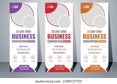Corporate Roll Up Banner ,confarence Standee roll up Template,Modern pull up Design