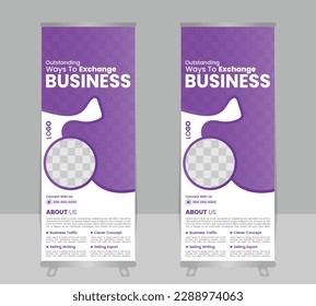 Corporate roll up  banner design print template design