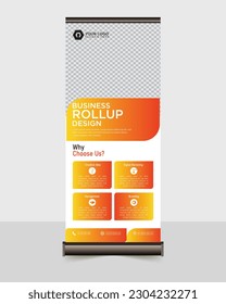 corporate roll up banner design or pull up banner design template