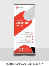 Corporate Roll-Up-Banner-Design oder Bannerdesign-Vorlage