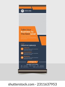 Corporate Roll-up-Banner-Design oder Ziehen Sie eine Bannerdesign-Vorlage auf,