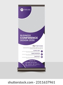 corporate roll up banner design or pull up banner design template,