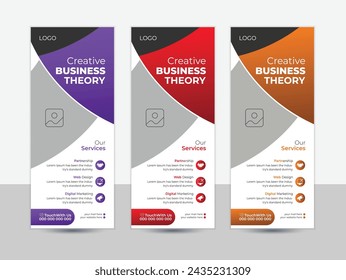 Corporate Roll Up Banner Design, Pull Up Banner Design, Vertical