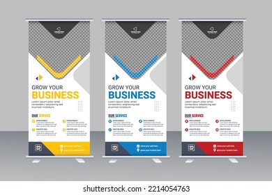 Corporate roll up banner design template