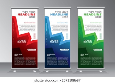 Corporate roll up banner design template for your business, Roll up banner design, Vertical banner template for event, conferance, exhibition, party, vector eps 10
