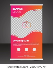 Corporate Roll Up Banner Graphic Resource for Business Events, Functions, Seminars, Advertising, and Marketing