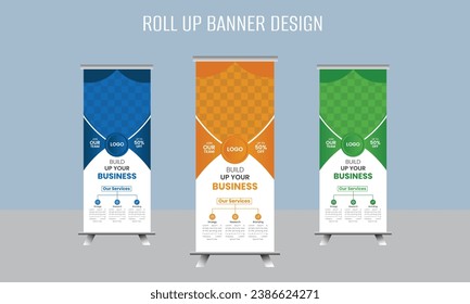 Corporate roll up  banner  modern design