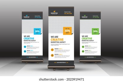 Corporate Roll Up Banner Signage Standee Template