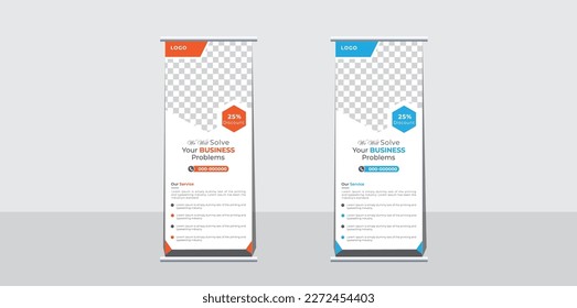 Corporate Roll up banner template design. business roll up banner. creative,
