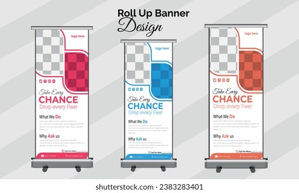 Corporate Roll Up Banner Template Standee Design
